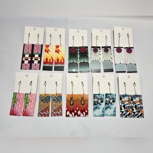 Anime Demon Slayer Dangling Earrings #917